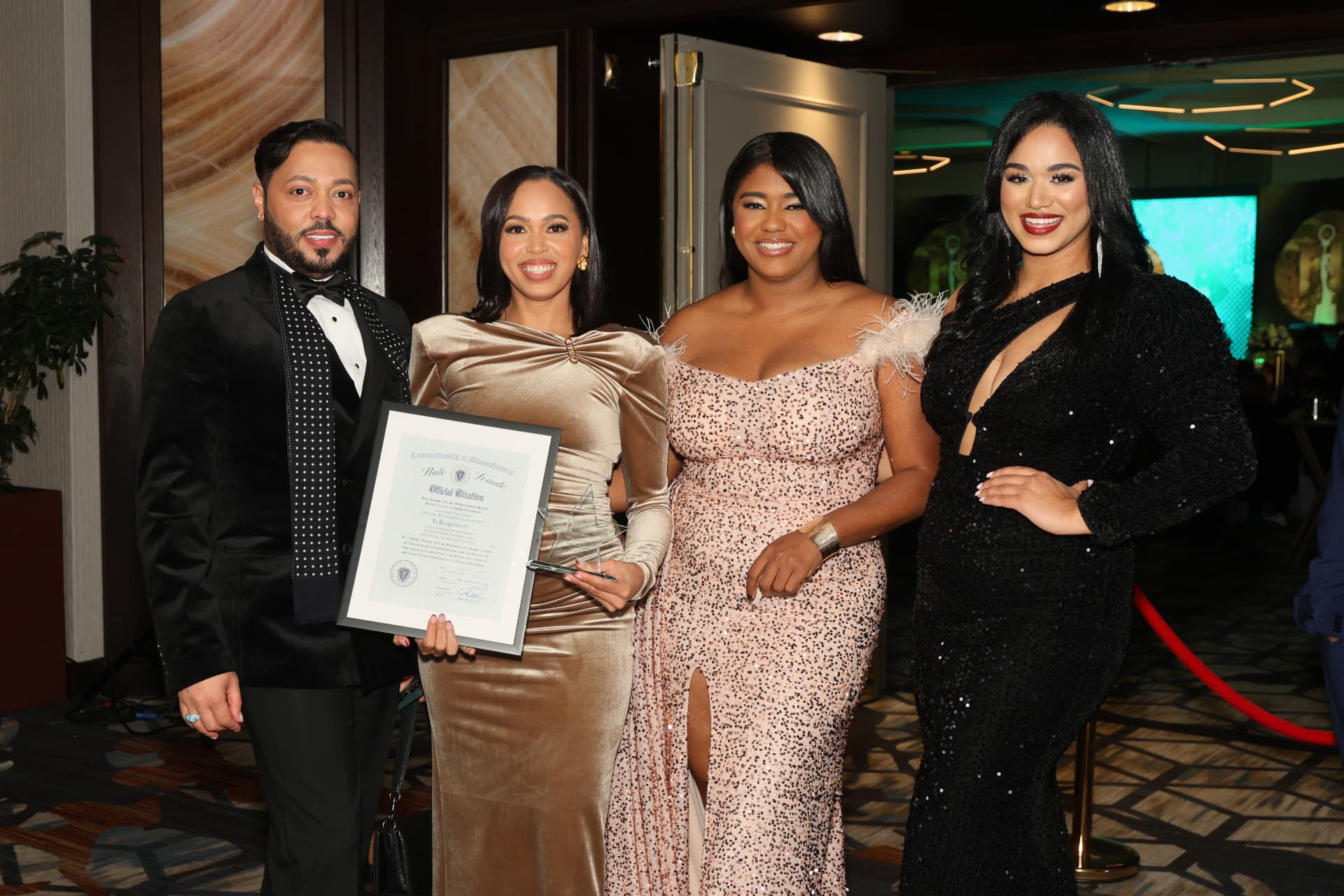 A moment of recognition during the gala