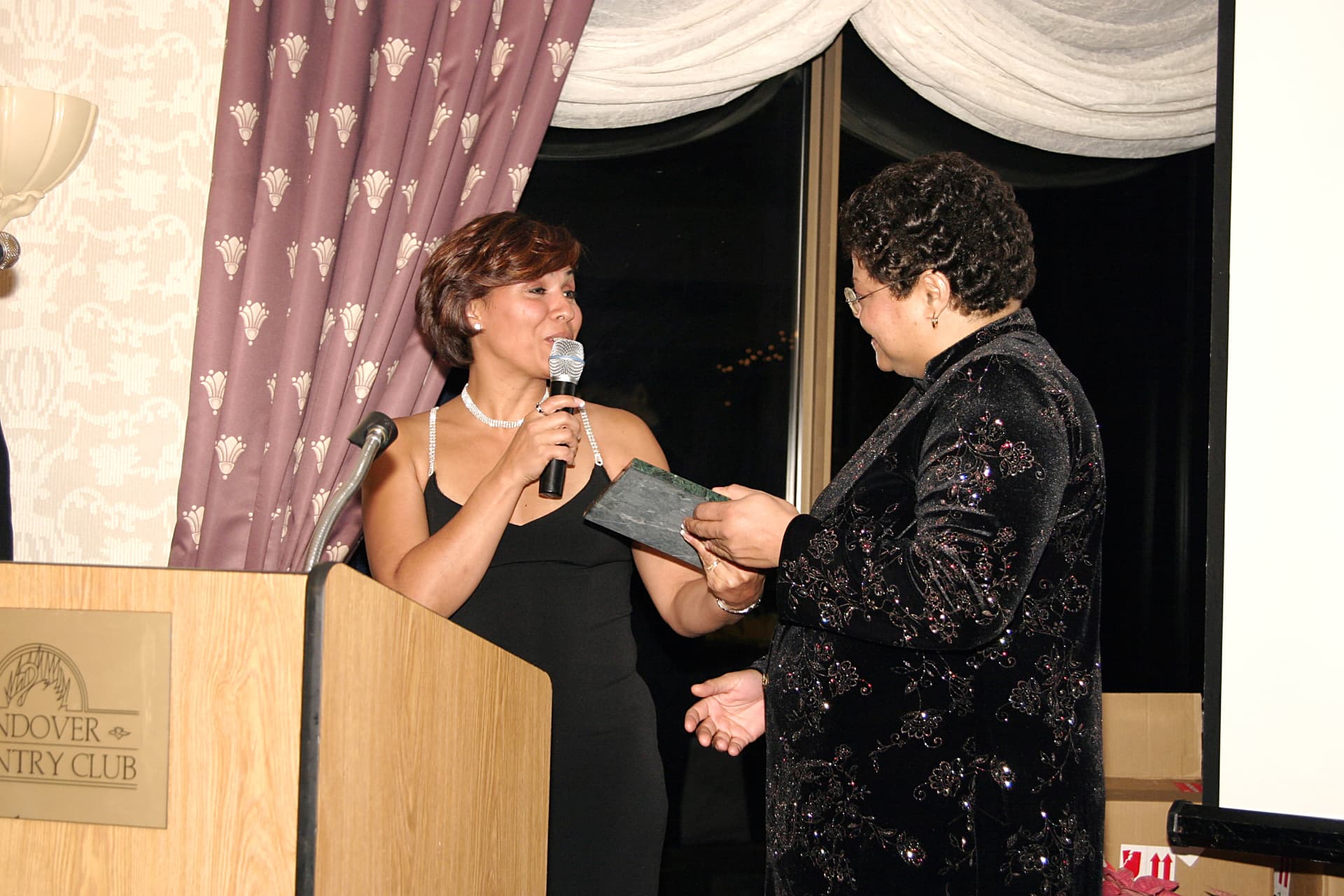 An award moment from the first gala