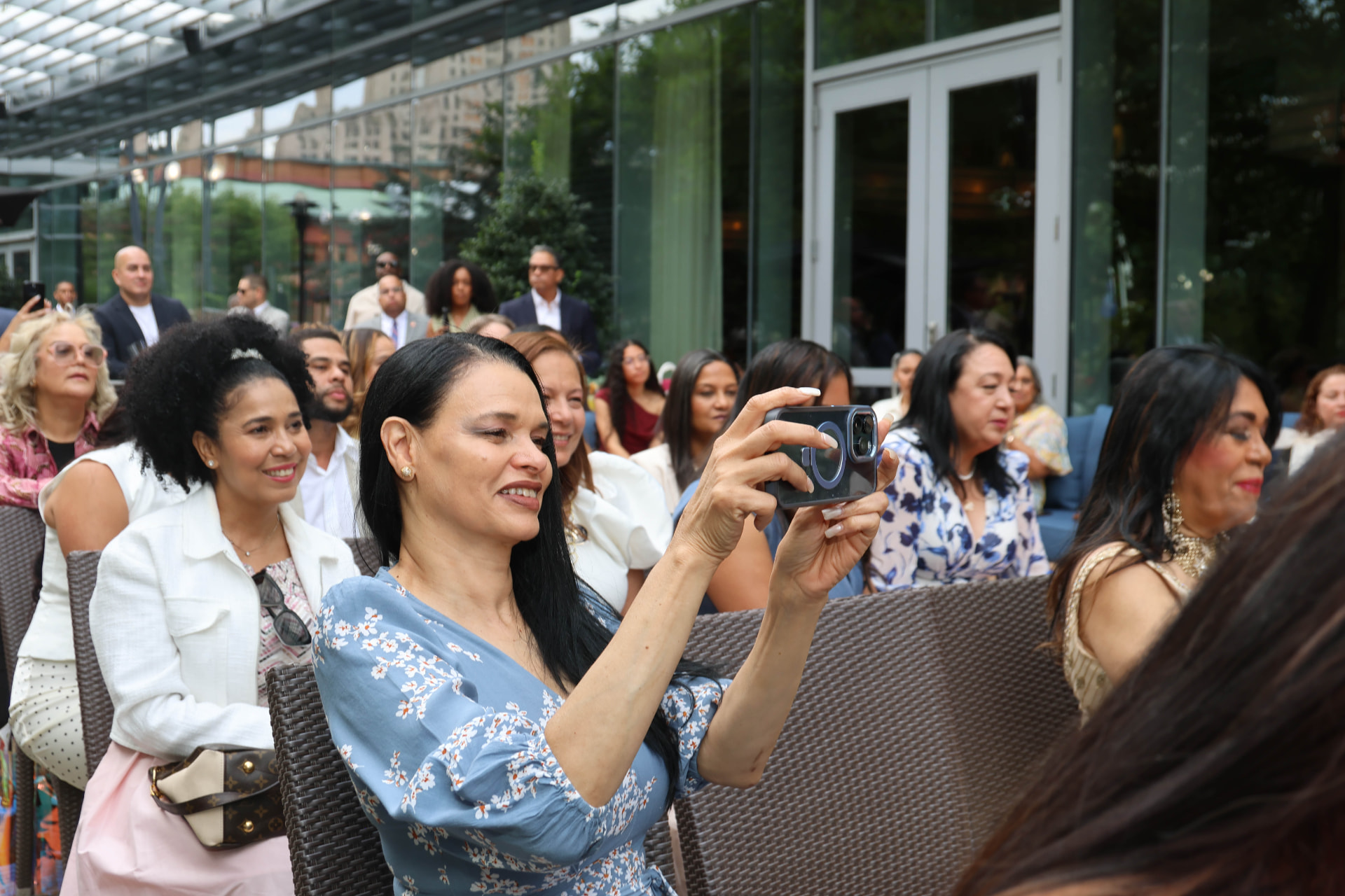 Conversation among guests at the magazine launch
